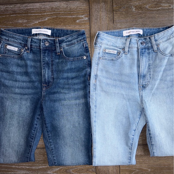Calvin Klein Women’s High Rise Skinny Ankie Jeans Set of 2 ( Size 2/26 ) - Picture 2 of 11